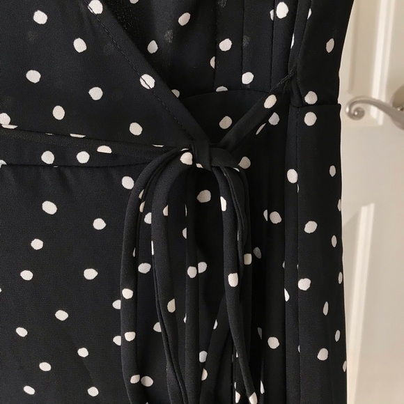 Mango Black/White Polka Dot Tea-Length Dress NWT - Picture 7 of 8